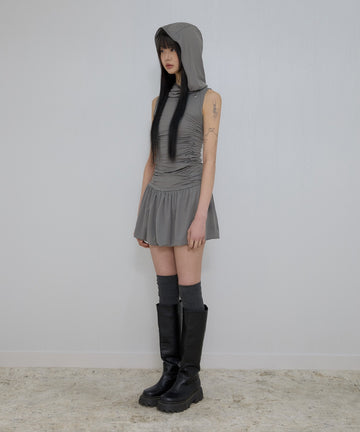 Hooded High Neck Dress